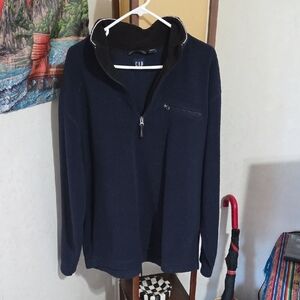 GAP Men's Dark Blue Zip-Up Sweater